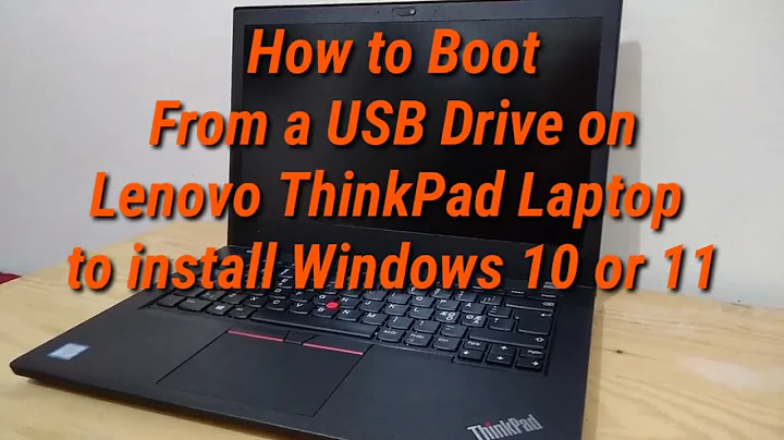 How to Boot From a USB Drive on Lenovo ThinkPad Laptop to install Windows 10 or 11 #thinkpad