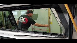 Tinting a camper shell with a screen