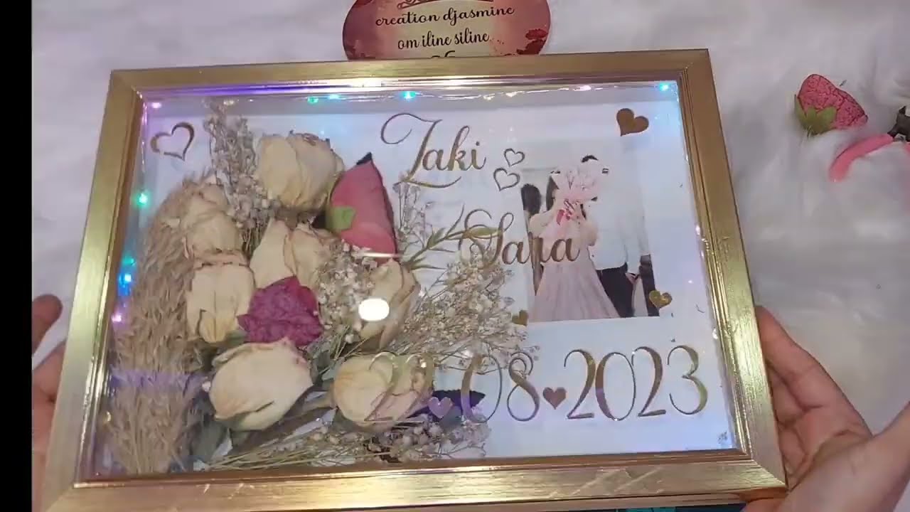 كيفية صنع كادر صور D3  للورد المجفف بكامل االتفاصيل