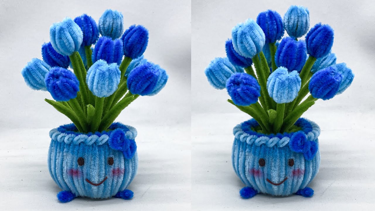 Простой способ сделать тюльпаны из перьевой проволоки | Ершик для чистки трубок в форме цветочного»