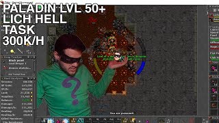 Tibia - Paladin lvl 60+ 300k/hr + TASK - LICH HELL