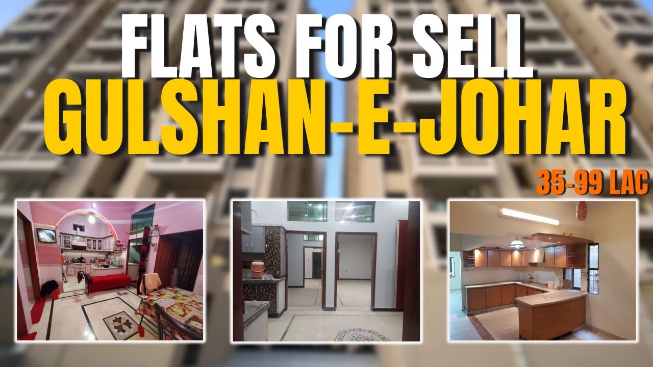 Low Price Flats For Sell in  Gulshan e Johar 35 - 1 | Good & Well Maintenance Projects