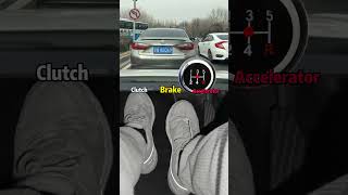 Manual transmission car downshifts and slows down to stop!#car