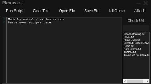 Plexus v1.3(FULL LUA SCRIPT EXECUTOR)(LEVEL 7)(PATCHED ROBLOX EXPLOIT)