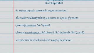 Deutsch Grammatik IMPERATIV explained: "Come in!" "Sit down" "Let's begin!" (Part 1) LERN MIT EM