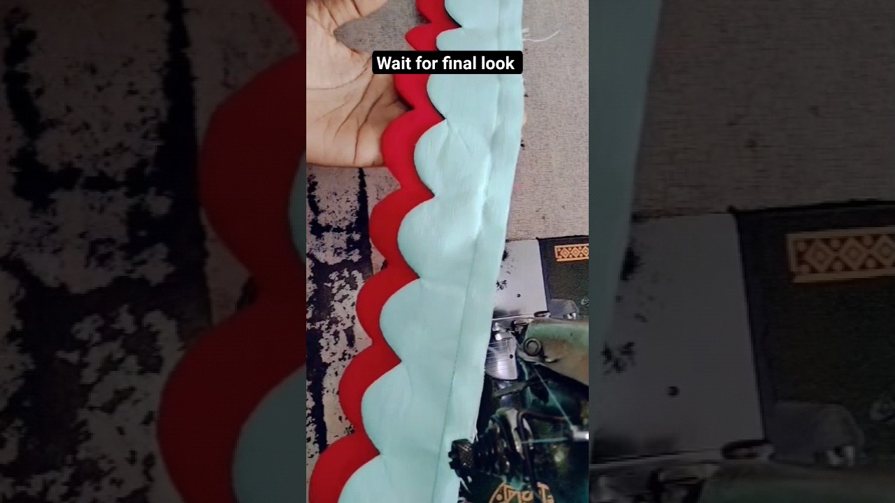 Double layer cutwork design for plazo bottom/daman 