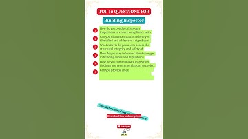 Crack the Code: Top 10 Building Inspector Interview Questions Demystified! 🕵️‍♂️🔍 #career #job