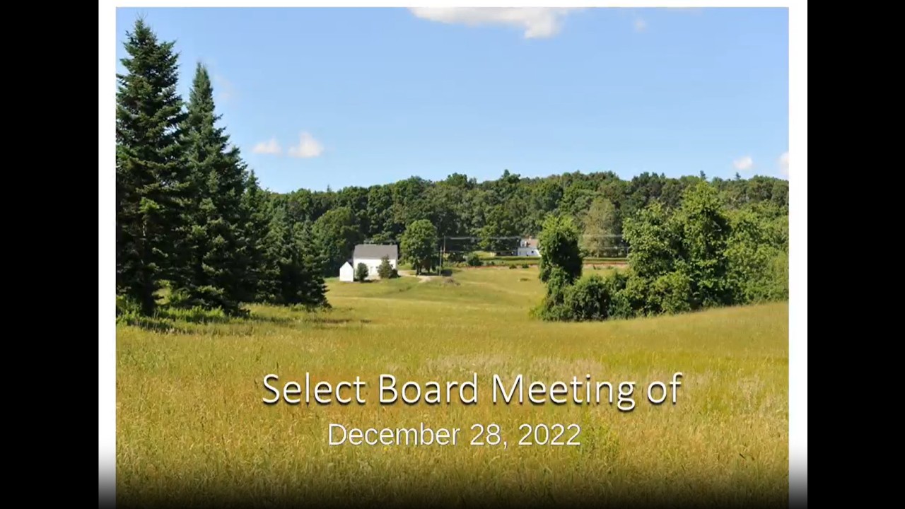Select Board - December 28, 2022