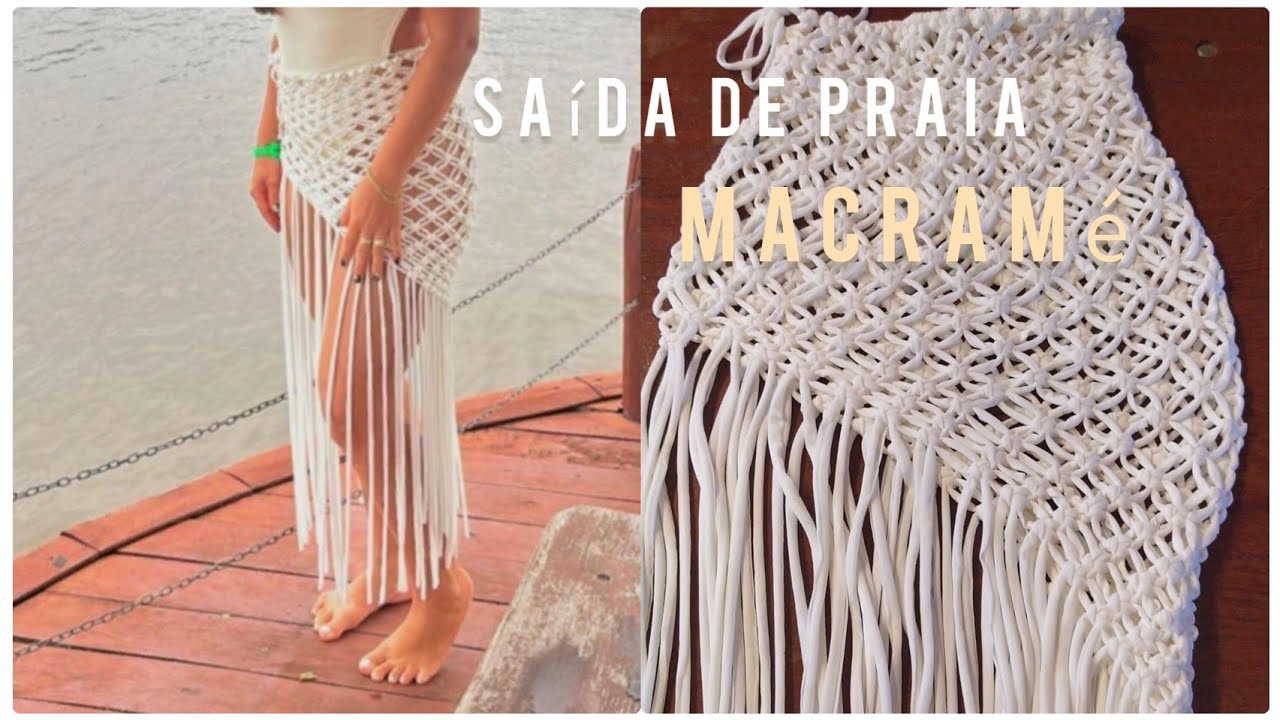 Saida  de Praia em Macramé, passo a passo