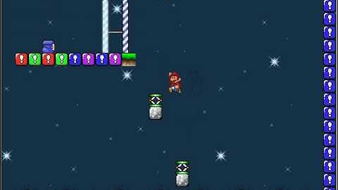 super mario bros x custom level- rainbow road