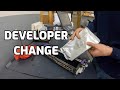 Developer Change on Konica Minolta 1200 PRO, Fixing Error Code c-2803