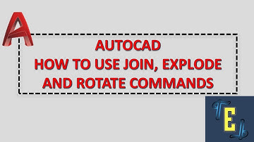 Autocad - How to Use Join, Explode and Rotate Commands