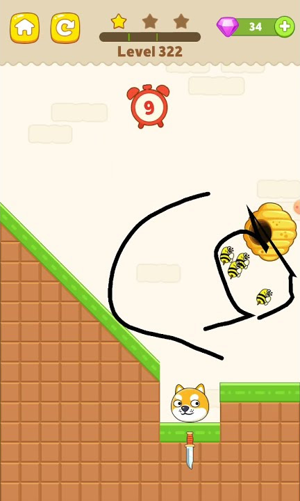 Save The Dog Level 322 Gameplay Walkthrough Android #Shorts