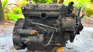 4-Cylinder Diesel Engine Full Restoration From Extreme Rust to Power After Complete Overhaul on Film
