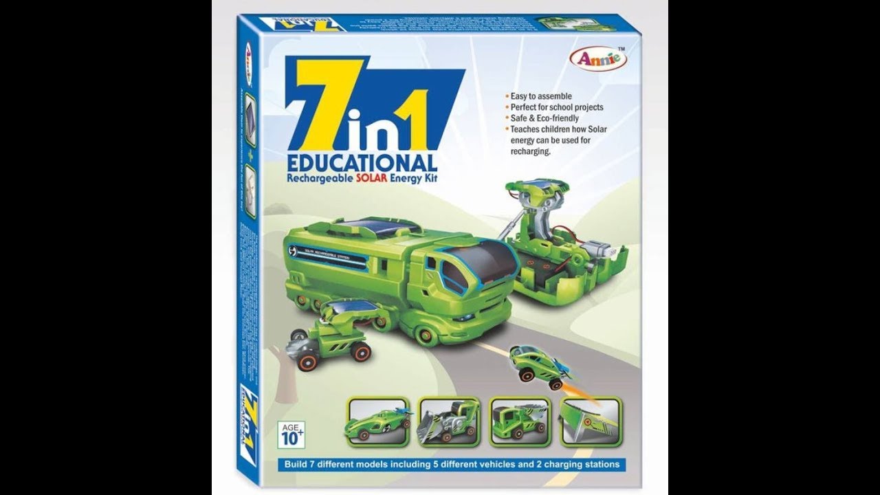 7 in 1 Educational Rechargeable Solar Energy Kit 