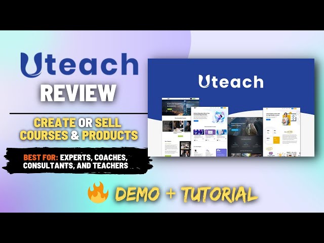 Uteach Review, Demo + Tutorial  | Get Uteach Lifetime Deal Before Ends;