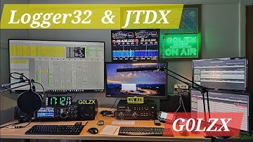 Using Logger32 and JTDX software in the shack of G0LZX