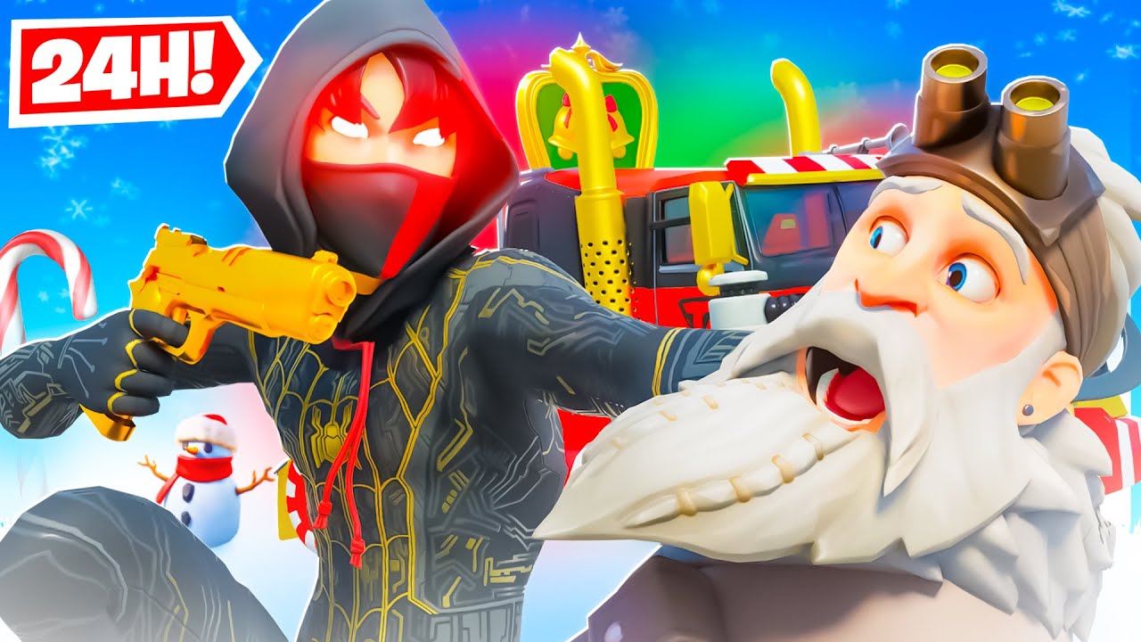 Ich tue so als wäre ich der WEIHNACHTSMANN BOSS für 24 STUNDEN... in Fortnite 3 Deutsch
