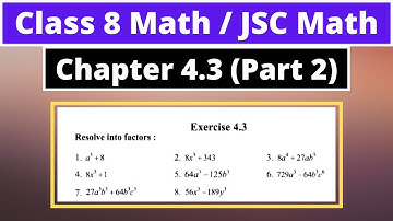 2. Class 8 math Chapter 4.3 | JSC Math | English Version