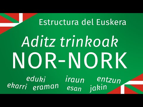 Verbos sintéticos (trinkoak) NOR-NORK (EDUKI, EKARRI, ERAMAN, JAKIN) - Estructura del Euskera 14