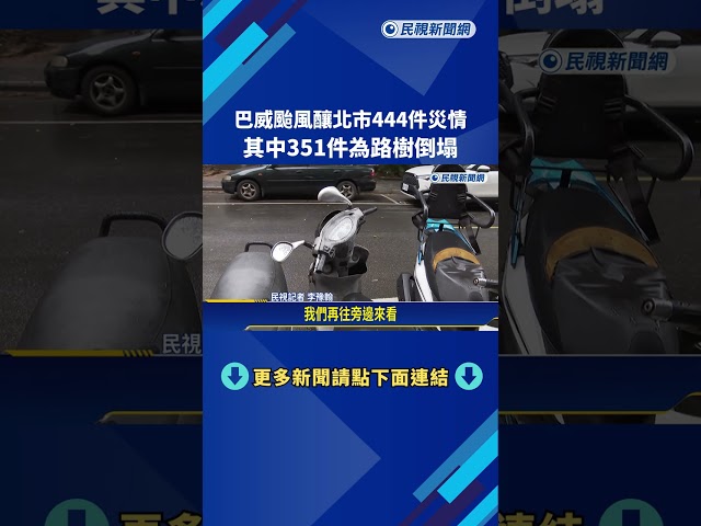 巴威釀災! 台北市通報444件 其中351件"路樹倒塌"－民視新聞