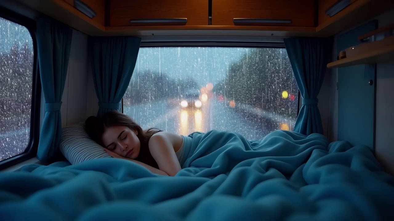 Night Rainfall & Calm Piano 🌧️ | Deep Sleep and Stress Relief Music ...