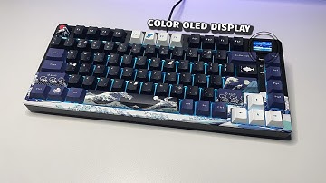 Womier S-K80 Mechanical Gaming Keyboard with Color OLED Display (Black Kanagawa)