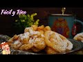 "MASITAS FRITAS" Funnel cake CON SOLO HARINA, LECHE, HUEVOS, LEVADURA, AZÚCAR GLAS Y ACEITE.  FÁCIL