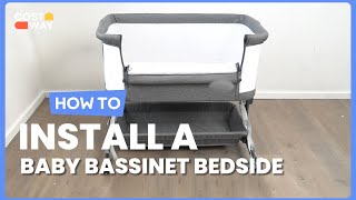 How to Install the Baby Bassinet Bedside Sleeper | 15824367 #costway #howto