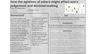 Psychology 1B Research proposal assignment video