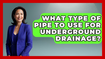 What Type Of Pipe To Use For Underground Drainage? - Civil Engineering Explained