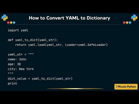 How to Convert YAML to Dictionary