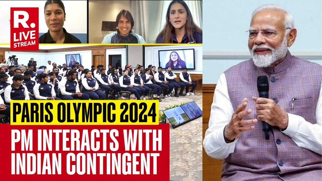 LIVE: PM Modi Interacts with Indian Contingent Ahead of Paris Olympics ...