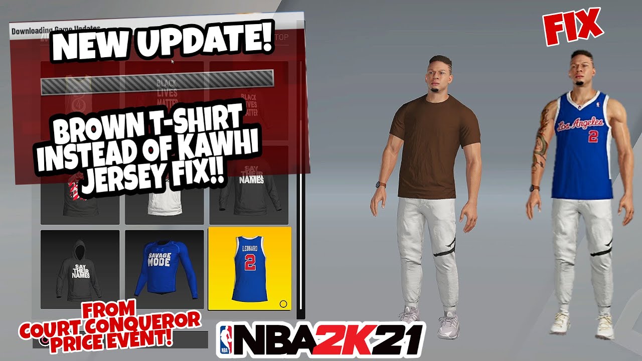 Did anyone else spawn with a brown shirt after patch 7? 😂 : r/NBA2k
