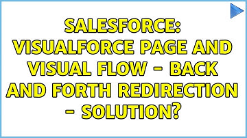 Salesforce: Visualforce Page and Visual Flow - Back and forth redirection - Solution?