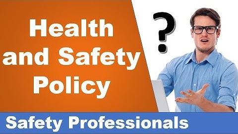 Health and Safety Policy - safety training