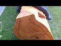 Wooden bench from a Tree trunk ( Ash wood ) , Part 2