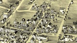 Souderton Pennsylvania 1894 Panoramic Bird's Eye View Map 7364