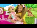 Sasha Plays With A Big Baby Doll Super Kid TV