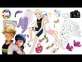 Paper Dolls Miraculous Ladybug and Cat Noir Dress up for Magazine Models Cartoons & Crafts