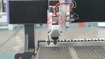 AKMZ1325C test video 2 for spain client, ATC router with oscillating knife