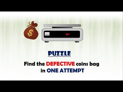 10 Bags Puzzle || Find The Bag With Defective Coins