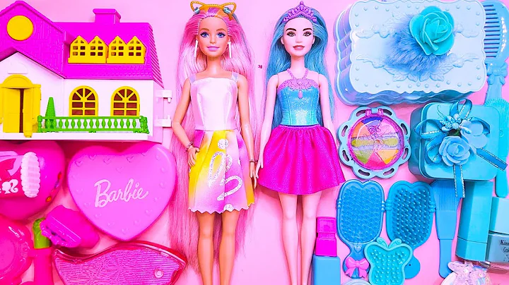 Magnetic blocks ! Elsa & Anna toddlers - playing in the park - Barbie dolls