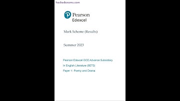 Pearson EDEXCEL As English Literature Paper 1 2023 Mark Scheme 8et0 01 Poetry And Drama