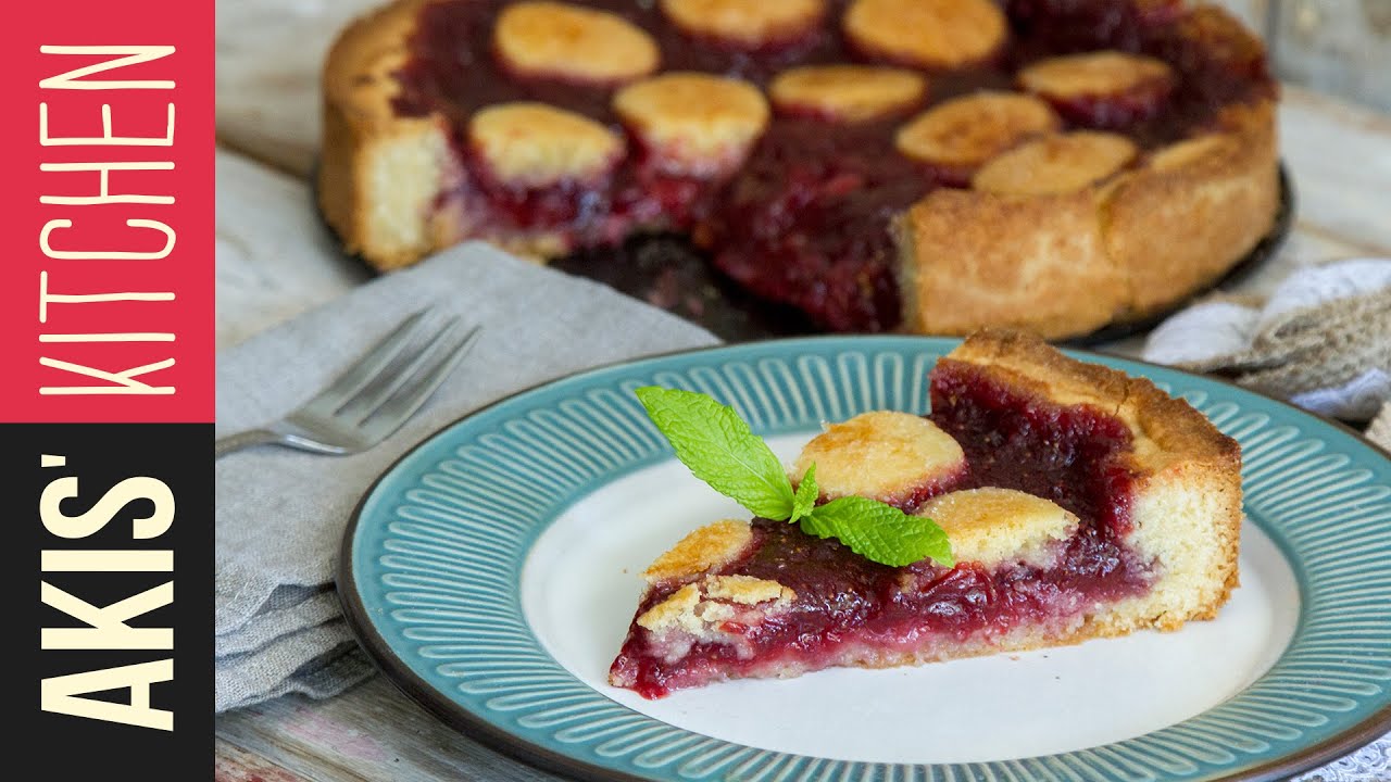 Greek Strawberry Jam Tart (Pasta Flora) | Akis Petretzikis