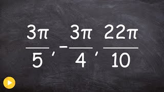 Determine which quadrant and angle lies in radians in terms of pie - math help free
