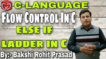 else if ladder | Flow Control in C| C Tutorials in Hindi | Full Course| C Programming for beginners