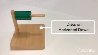 Montessori Discs on Horizontal Dowel