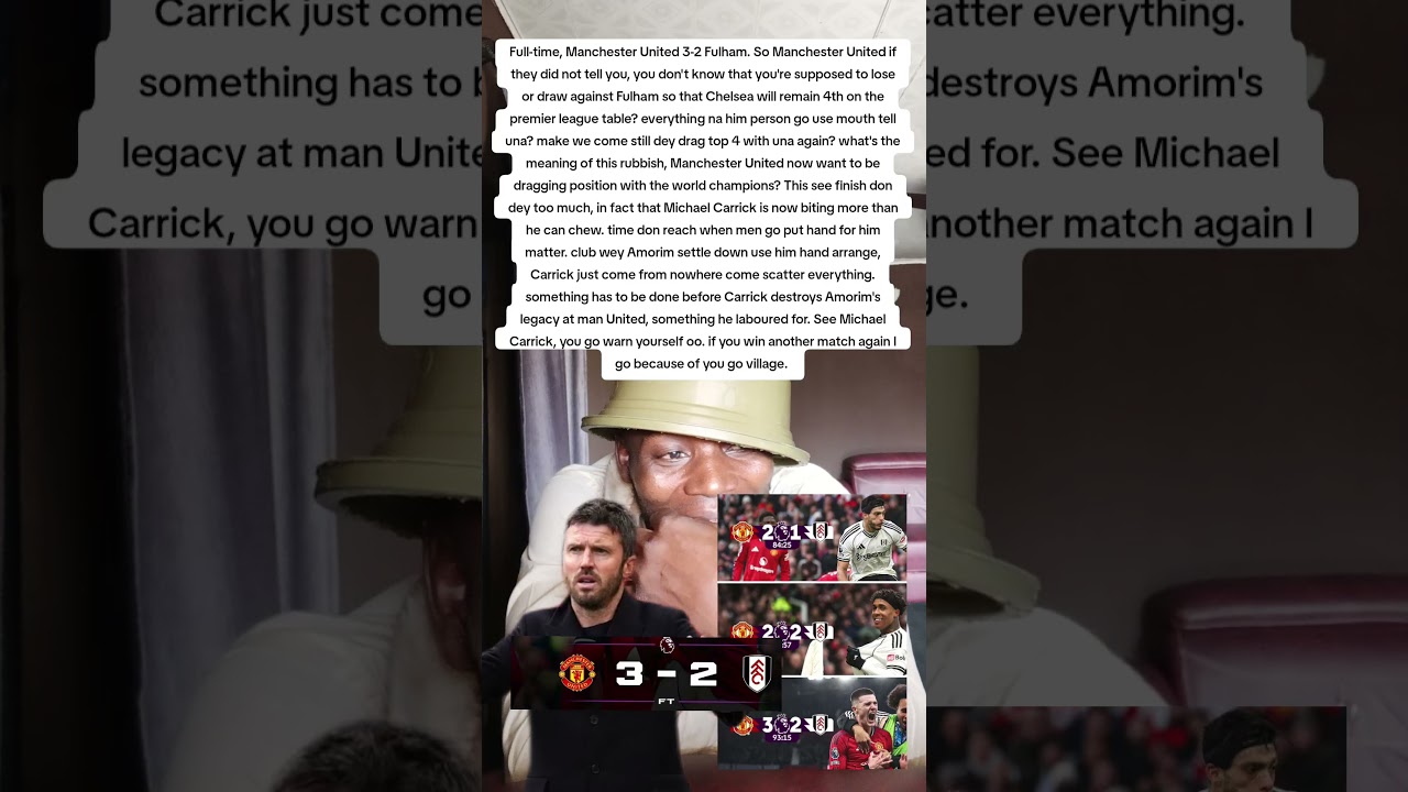 MANCHESTER UNITED 3-2 FULHAM ENGLISH PREMIER LEAGUE. #football #goviral #funny #epl #manunited