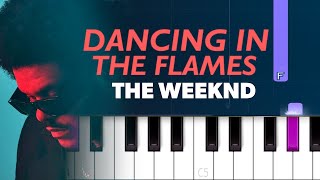 Th E Weeknd - Dancing In The Flames Piano Tutorial